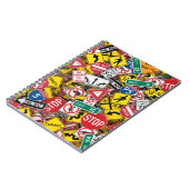 Rijinstructeur Fun Road Sign Collage Notitieboek (Linkerzijde)