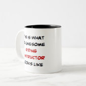 rijinstructeur, geweldige tweekleurige koffiemok (Voorkant links)