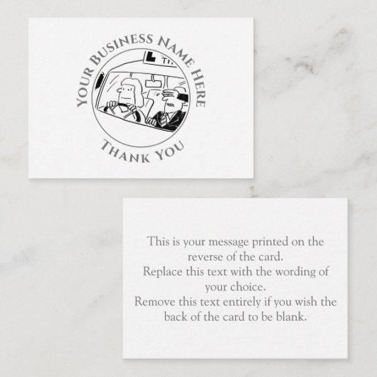 Rijinstructeur - Hartelijk dank - uw briefkaart (Voorkant / Achterkant)