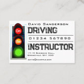 Rijinstructeur met verkeerslichten visitekaartje (Achterkant)