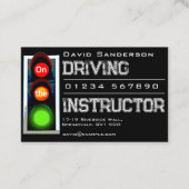 Rijinstructeur met verkeerslichten visitekaartje (Voorkant)