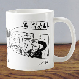 Rijinstructeur of examinator Cartoon Koffiemok