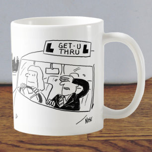 Rijinstructeur of examinator Cartoon Koffiemok