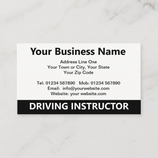 Rijinstructeur QR Code Visitekaartje (Voorkant)