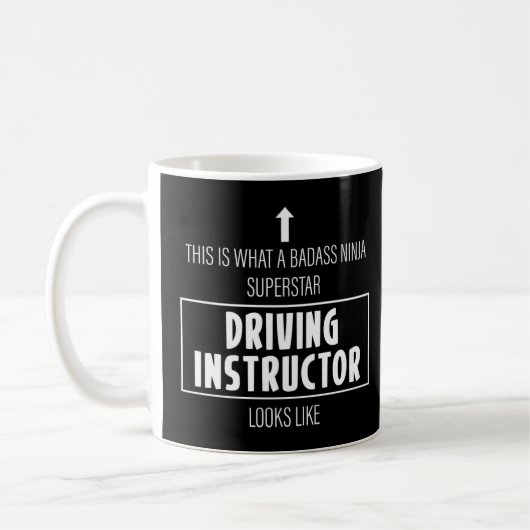 Rijinstructeur rijschool rijbewijs koffiemok (Links)