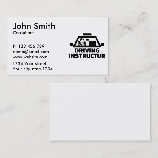 Rijinstructeur Visitekaartje (Voorkant / Achterkant)