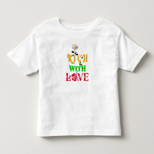 Rijk aan liefde kinder shirts (Voorkant)