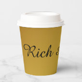 Rijk als Gouden Gradiënt Papieren Bekers (Voorkant)