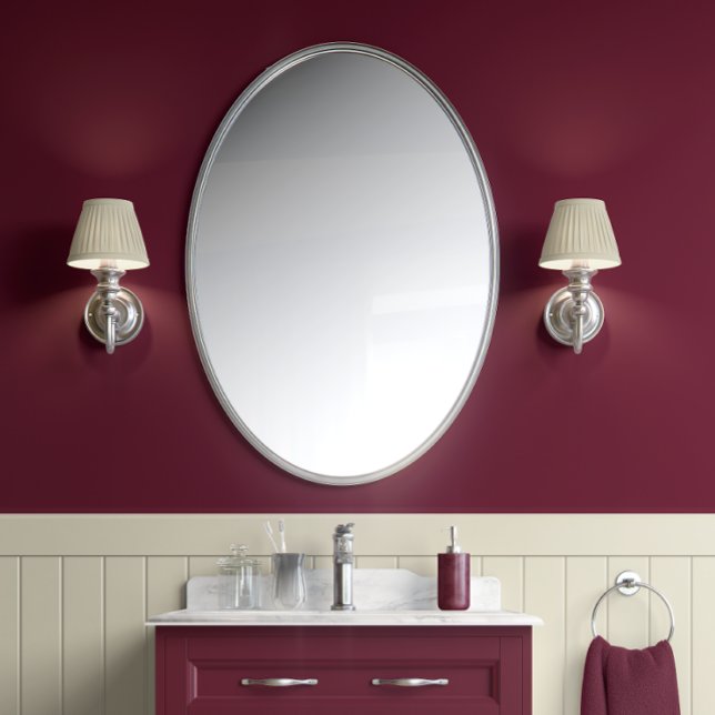 Rijk Bourgondisch minimalisme - Bourgondië - Moder Behang (Rich Burgundy Minimalism - Burgundy - Modern Chic Peel and Stick Wallpaper)