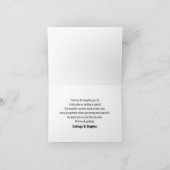 Rijk bruin hout, witte lichte snaren bedankkaart (Binnen)