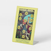 rijk en rijk | Tien Pentacles Tarot Kaart Reclamebord Met Voetstuk (Voorkant)
