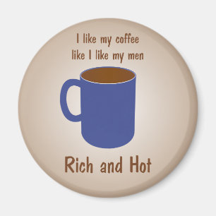 Rijk en warm! Koffie als mannen grappige magneten