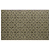 Rijk goud op zwart Damask stof (Yard (91,4 cm))