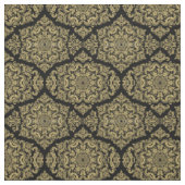 Rijk goud op zwart Damask stof (Swatch)