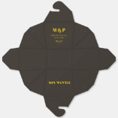 Rijk Gouden in Zwart Huwelijksthema Bedankdoosjes (Ongevouwen)