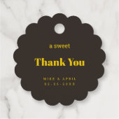 Rijk Gouden in Zwart Huwelijksthema Bedankjes Labels (Achterkant)