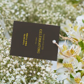 Rijk Gouden in Zwart Huwelijksthema Bedankjes Labels