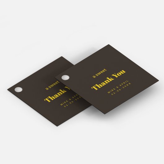 Rijk Gouden in Zwart Huwelijksthema Bedankjes Labels