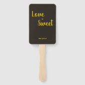 Rijk Gouden in Zwart Huwelijksthema Handwaaier (Achterkant)