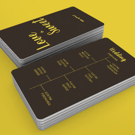 Rijk Gouden in Zwart Huwelijksthema Handwaaier