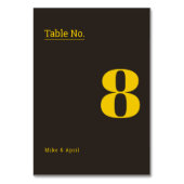 Rijk Gouden in Zwart Huwelijksthema Kaart (Voorkant)