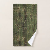 Rijk Groen en Goud Abstract Sparkle Pattern Bad Handdoek (Handdoek)