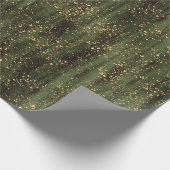 Rijk Groen en Goud Abstract Sparkle Pattern Cadeaupapier (Hoek)