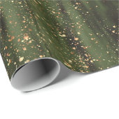 Rijk Groen en Goud Abstract Sparkle Pattern Cadeaupapier (Rol Hoek)