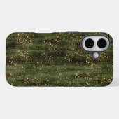 Rijk Groen en Goud Abstract Sparkle Pattern Case-Mate iPhone Case (Achterkant (horizontaal))