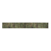 Rijk Groen en Goud Abstract Sparkle Pattern Grosgrain Lint (Voorkant)