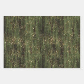 Rijk Groen en Goud Abstract Sparkle Pattern Inpakpapier Vel (Voorkant 3)