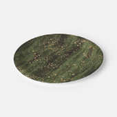 Rijk Groen en Goud Abstract Sparkle Pattern Papieren Bordje (Gekanteld)