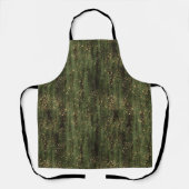 Rijk Groen en Goud Abstract Sparkle Pattern Schort (Voorkant)