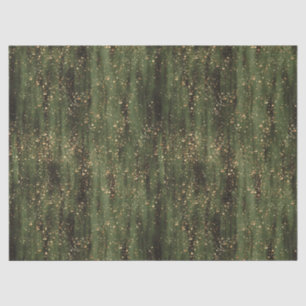 Rijk Groen en Goud Abstract Sparkle Pattern Tissuepapier