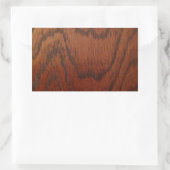 Rijk houten ontwerp rechthoekige sticker (Tas)