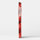 Rijk rood leer: luxe getextureerd detail Case-Mate iPhone case (Achterkant / Links)