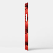 Rijk rood leer: luxe getextureerd detail Case-Mate iPhone case (Achterkant / Rechts)
