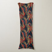 Rijk Rood, Marine, Gouden Bloemenrol Lichaamskussen