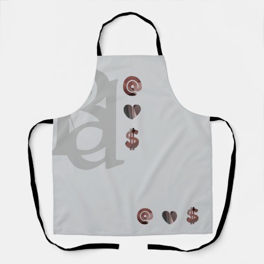 RIJK Schort Abstracte Trend Decor Poederachtig (Voorkant)