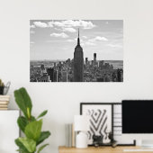 Rijk State Building zwart-wit poster (Thuiskantoor)