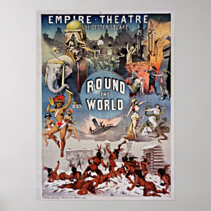  Rijk theater Rond de wereld Poster