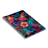Rijk tropisch bloemenpatroon notitieboek (Rechterzijde)