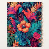 Rijk tropisch bloemenpatroon planner (Achterkant)
