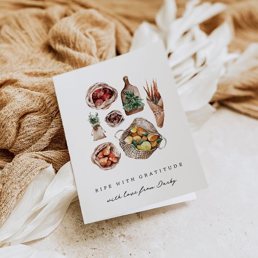 "Rijk van Dankbaarheid" Boerenmarkt Bedankkaart