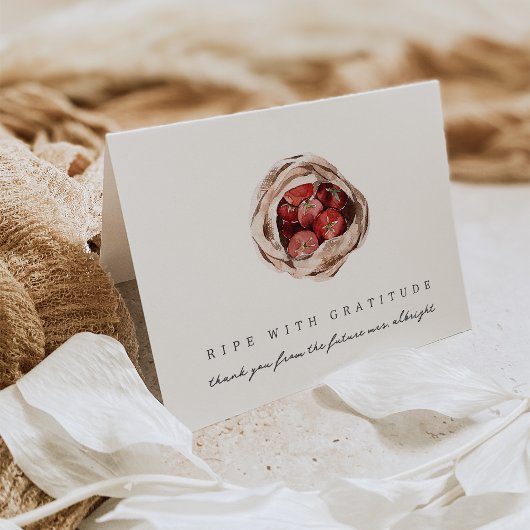 "Rijk van Dankbaarheid" Bruidsmeisjesborrel Boeren Bedankkaart