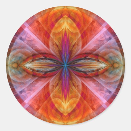 Rijk van de zonnebloem ronde sticker (Voorkant)