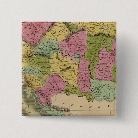 Rijk van Oostenrijk Vierkante Button 5,1 Cm (Voorkant)