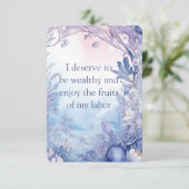 Rijkdom Bevestiging Kaarten, Meditatie Kaarten (Staand voorkant)