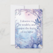 Rijkdom Bevestiging Kaarten, Meditatie Kaarten (Voorkant)