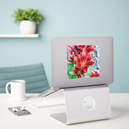 Rijkdom & Bloeiende Lelie – Bloemstuk Sticker